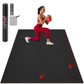 GymCope Extra Large Exercise Mat 10'x6'/9'x6'/8'x6'/7'x5'/6'x4' (8mm) | Thick Workout Mat for Home Gym & Garage Flooring, Shoe-Friendly, High-Density, MMA, HIIT, Weight Lifting, Cardio&Strength