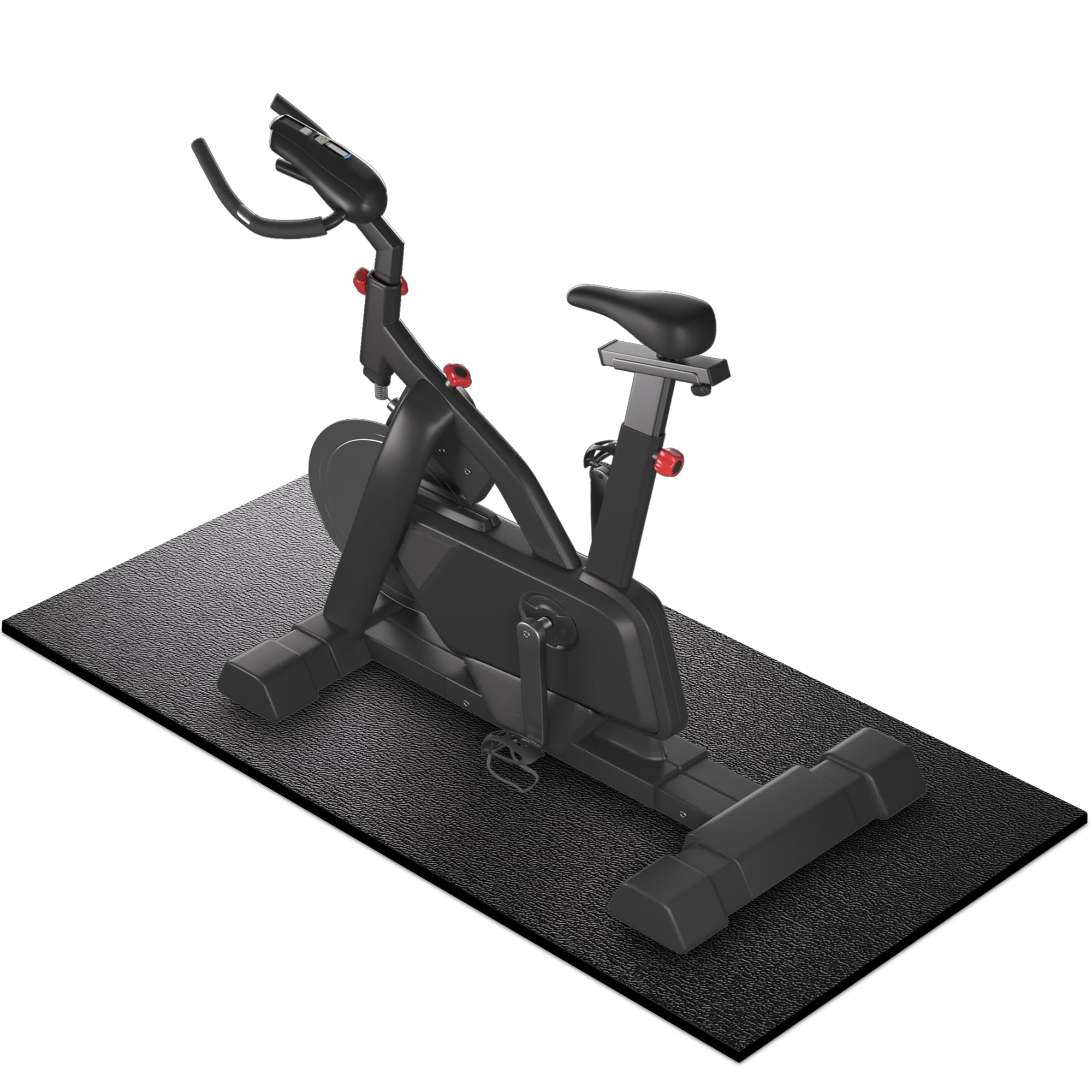 GymCope Treadmill Mat for Hardwood Floor Carpet 7'x3'/6'x3'/6'x2.5'/4'x2' | 6mm Thick Exercise Equipment Gym Mat, Compatible with Peloton Bike, Indoor Spin Bike, Elliptical