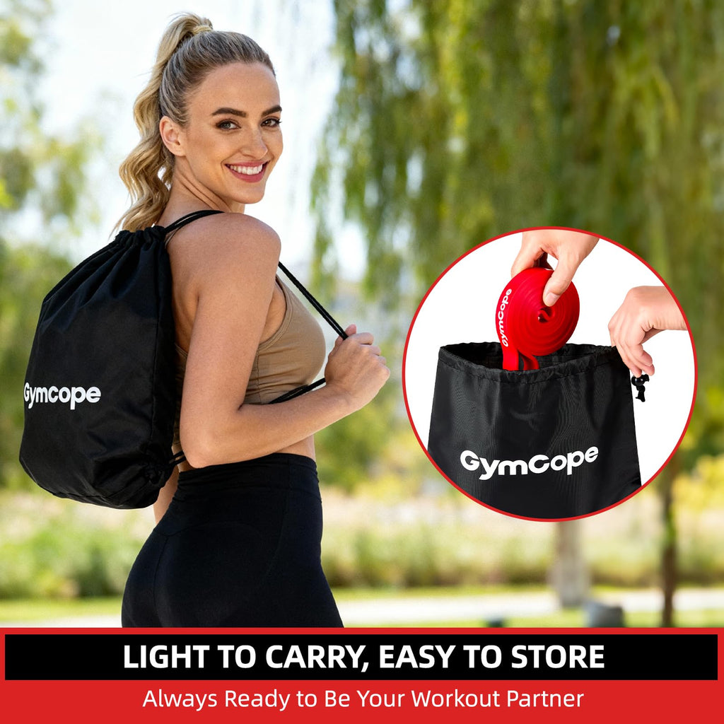 GymCope Pull Up Resistance Bands - Assistance Bands Sets of 3/4/5 for Men & Women, Heavy Duty Workout Exercise Bands for Body Stretching, Muscle Training, Instruction and Carry Bag Included